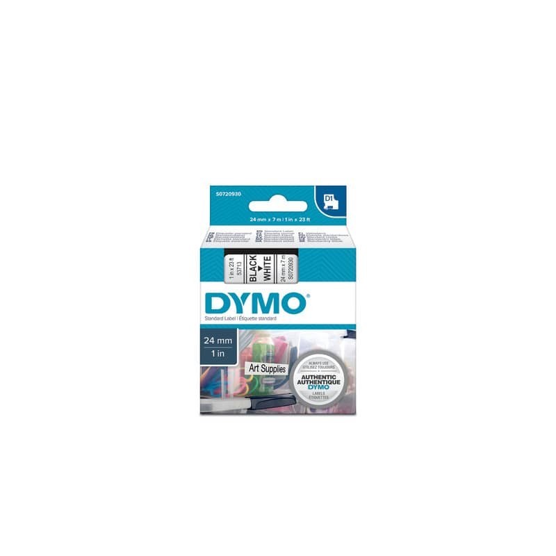 Nastro per etichettatrici Dymo D1 24 mm x 7 m nero/bianco S0720930