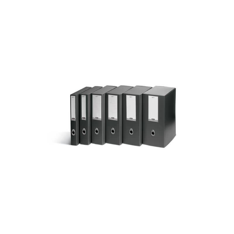 Scatole portaprogetti LEONARDI Plus VIP 25,5x35,5 cm PPL antracite dorso 8 cm 1007201 (Conf.5)