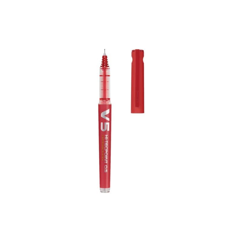 Penna roller ricaricabile a inchiostro liquido Pilot HI-TECPOINT V5 Begreen  0,5 mm rosso - 040327