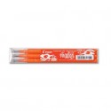 Refill penne a sfera Pilot Frixion Ball e Clicker 0,7 mm arancio Set 3 pezzi - 006647