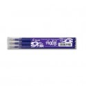 Refill penne a sfera Pilot Frixion Ball e Clicker 0,7 mm viola Set 3 pezzi - 006646