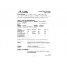 Toner return program Lexmark magenta  C7700MS