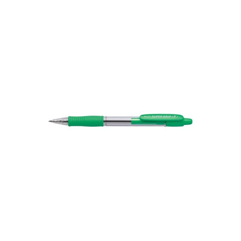 Penna a sfera a scatto Pilot Super Grip 0,7 mm verde 001534 (Conf.12)