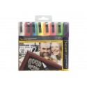 Pennarelli a gesso liquido Securit® a punta media 2-6 mm assortiti set da 8 - SMA510-V8