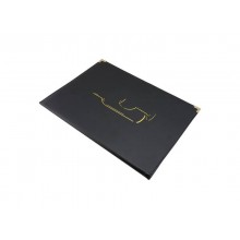 Carta vini Securit® Classic in similpelle A4 nero MC-CRWC-BL