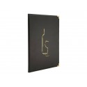 Carta vini Securit® Classic in similpelle A4 nero MC-CRWC-BL