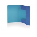Cartella plastificata a 3 lembi con elastico tondo BREFIOCART in presspan 25x35 cm blu - 0208805.BL (Conf.10)