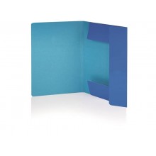 Cartella plastificata a 3 lembi con elastico tondo BREFIOCART in presspan 25x35 cm giallo - 0208805.GI (Conf.10)