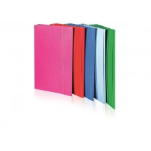 Cartella plastificata a 3 lembi con elastico tondo BREFIOCART in presspan 25x35 cm giallo - 0208805.GI (Conf.10)