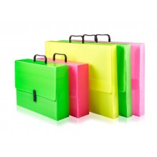 Valigetta portaprogetti con maniglia BREFIOCART POLIONDA 27x38 cm dorso 8 cm colore fluo assortito - 020M4004.FLUO