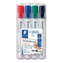 Marcatore per lavagne bianche Staedtler Lumocolor whiteboard marker 351 assortiti  astuccio da 4 pezzi - 351 WP4