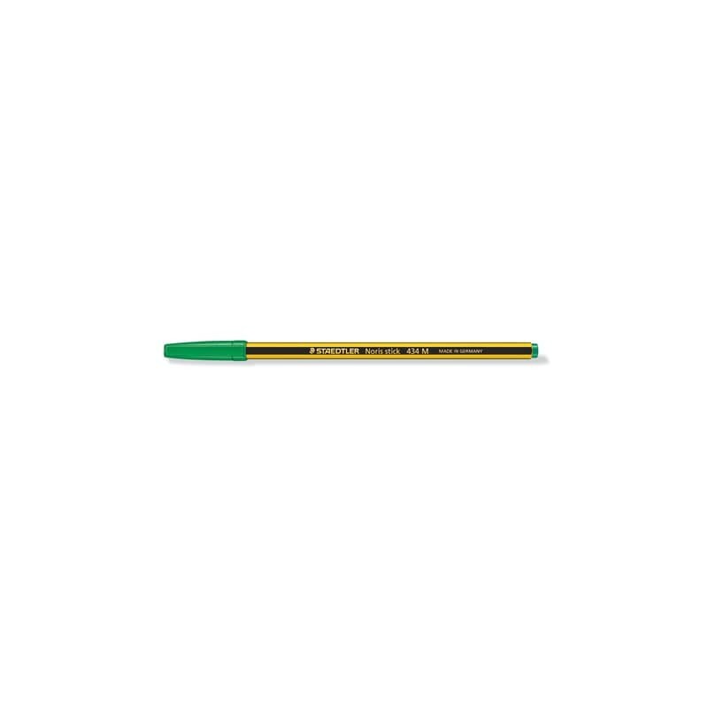 Penna a sfera Staedtler Noris Stick M 1 mm - tratto 0,35 mm verde conf. da 20 - 434 05