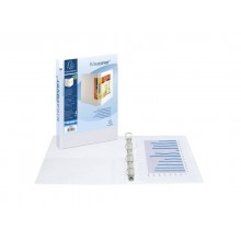 Raccoglitore personalizzabile Exacompta A4 maxi Kreacover 4 anelli a D bianco 30 mm - 51942E