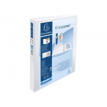Raccoglitore personalizzabile Exacompta A4 maxi Kreacover 4 anelli a D bianco 30 mm - 51942E