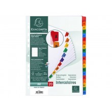 Intercalari stampati in digitale Exacompta Protect'o cartoncino A4 160g/mq 20 tasti AZ - 1111E (Conf.10)