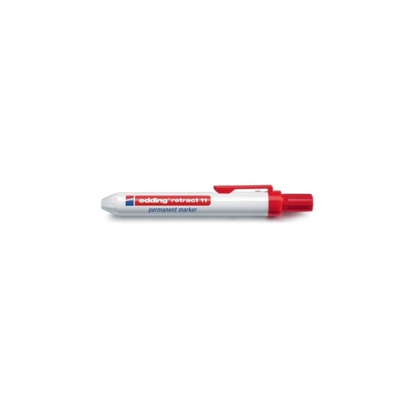 Marcatore permanente edding Retract 11 punta conica 1,5-3 mm rosso E-11 002