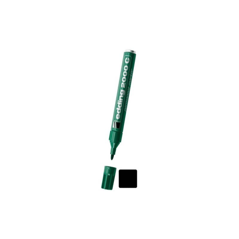 Marcatore permanente edding 2000 C punta tonda 1,5-3 mm nero - E-2000C 001 (Conf.10)