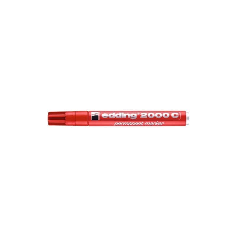Marcatore permanente edding 2000 C punta tonda 1,5-3 mm rosso - E-2000C 002 (Conf.10)