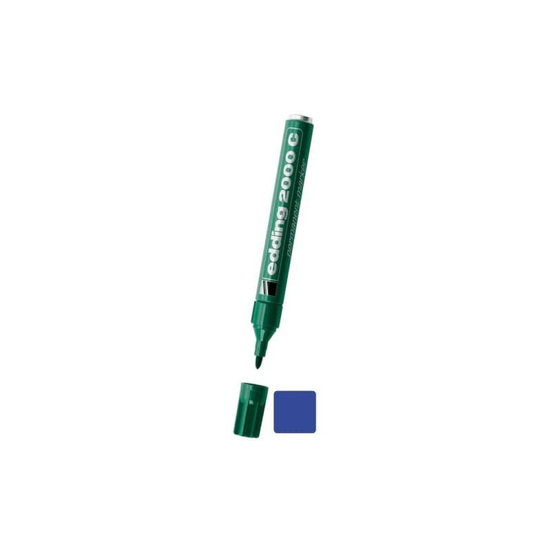 Marcatore permanente edding 2000 C punta tonda 1,5-3 mm blu - E-2000C 003 (Conf.10)