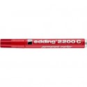 Marcatore permanente edding 2200 C punta scalpello 1-5 mm rosso E-2200C 002 (Conf.10)