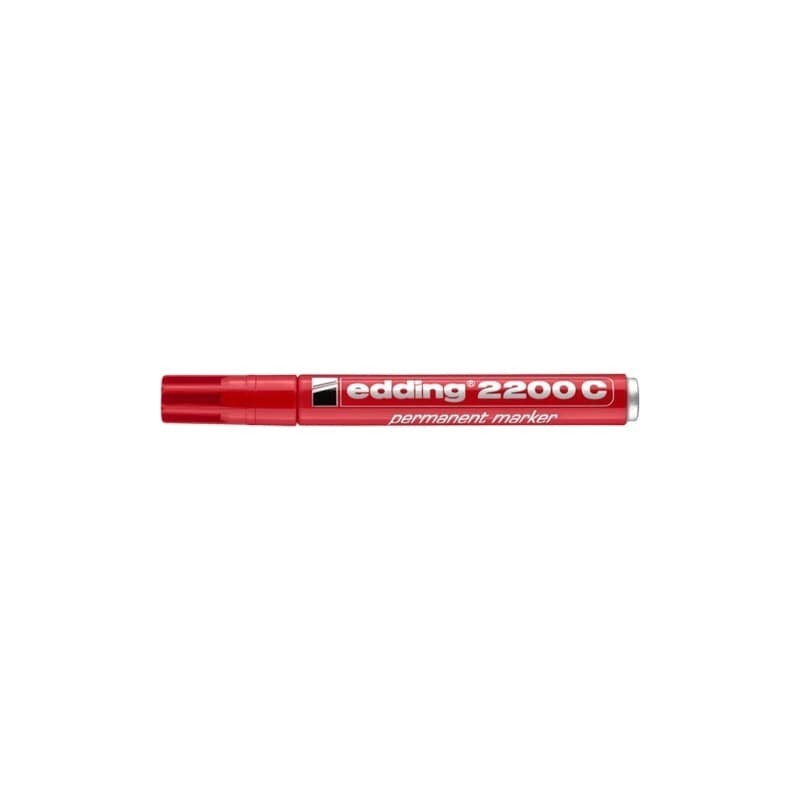 Marcatore permanente edding 2200 C punta scalpello 1-5 mm rosso E-2200C 002 (Conf.10)