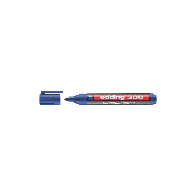 Marcatore permanente edding 300 punta tonda 1,5-3 mm blu E-300 003 (Conf.10)