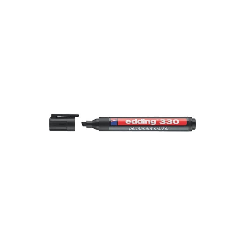 Marcatore permanente edding 330 punta scalpello 1-5 mm nero E-330 001 (Conf.10)