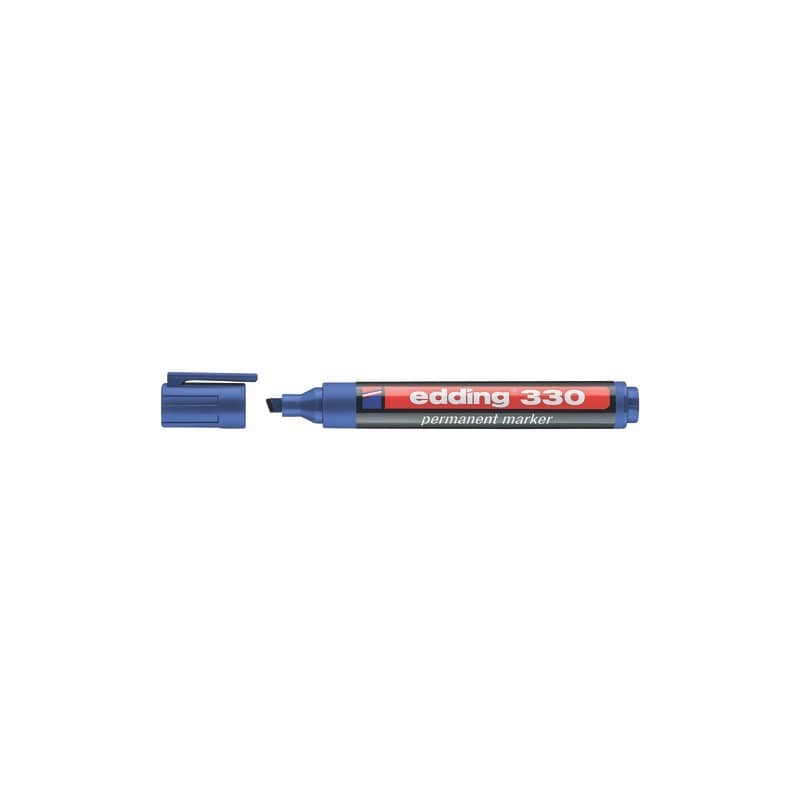 Marcatore permanente edding 330 punta scalpello 1-5 mm blu E-330 003 (Conf.10)