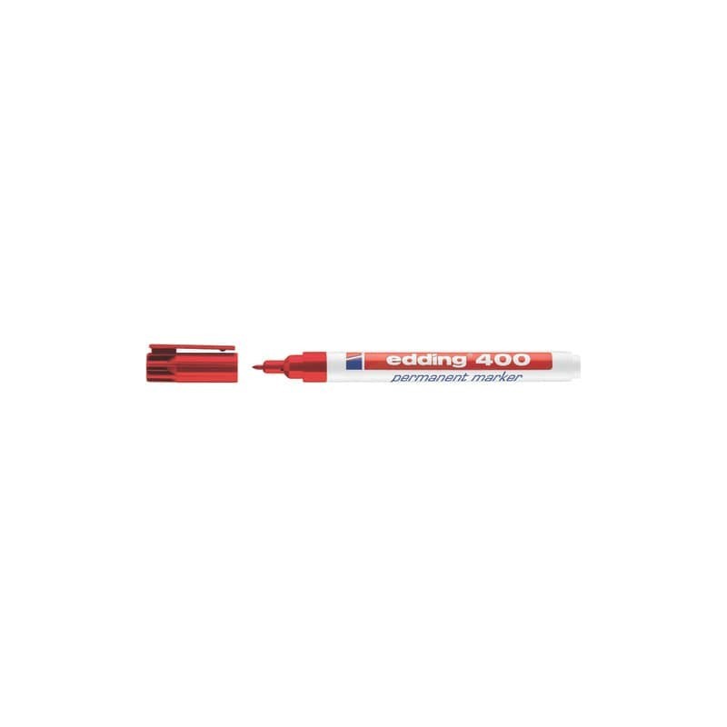 Marcatore permanente edding 400 punta conica 1 mm rosso E-400 002 (Conf.10)
