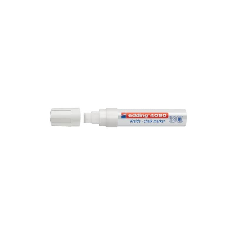 Marcatore a gesso liquido edding 4090 punta scalpello 4-15 mm bianco E-4090 049