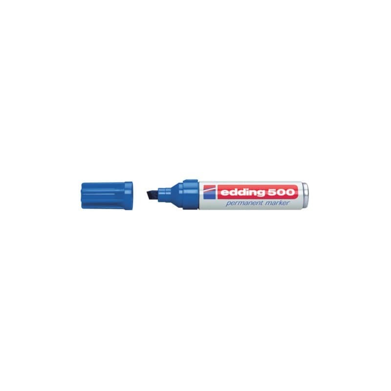 Marcatore permanente edding 500 punta scalpello 2-7 mm blu E-500 003