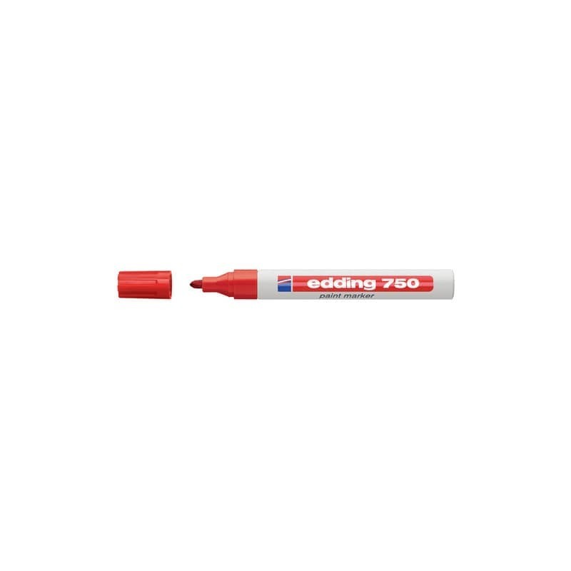 Marcatore a vernice edding 750 punta conica 2-4 mm rosso E-750 002