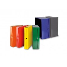 Portaprogetti con bottone EURO-CART presspan monolucido 25x35 cm dorso 12 cm giallo - CP12GI_DESK