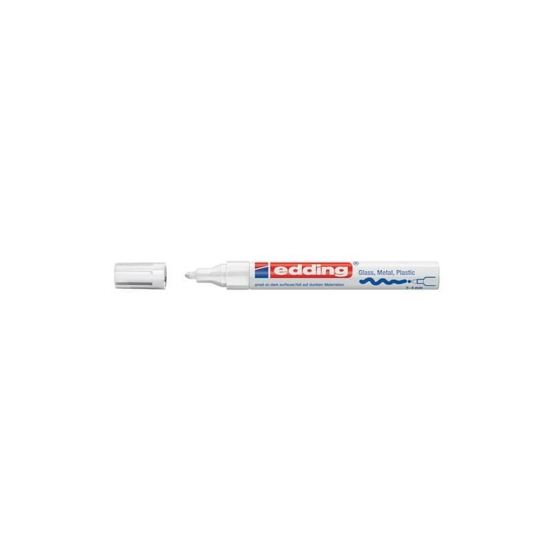 Marcatore a vernice edding 750 punta conica 2-4 mm bianco E-750 049