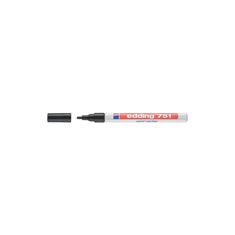 Marcatore a vernice edding 751 punta conica 1-2 mm nero E-751 001