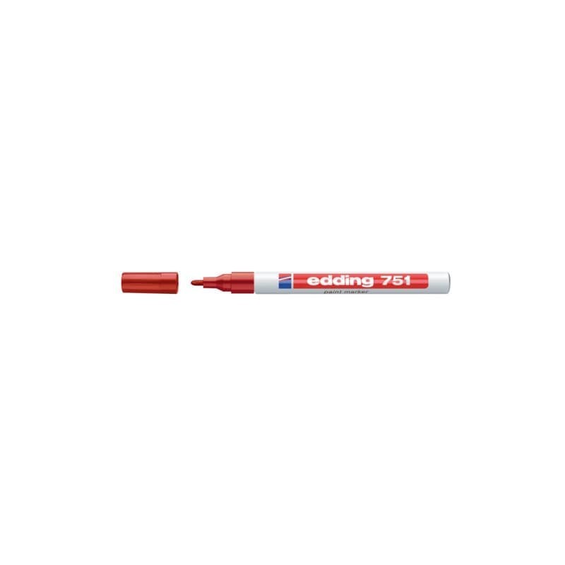 Marcatore a vernice edding 751 punta conica 1-2 mm rosso E-751 002