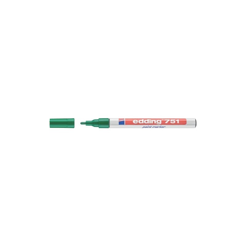 Marcatore a vernice edding 751 punta conica 1-2 mm verde E-751 004