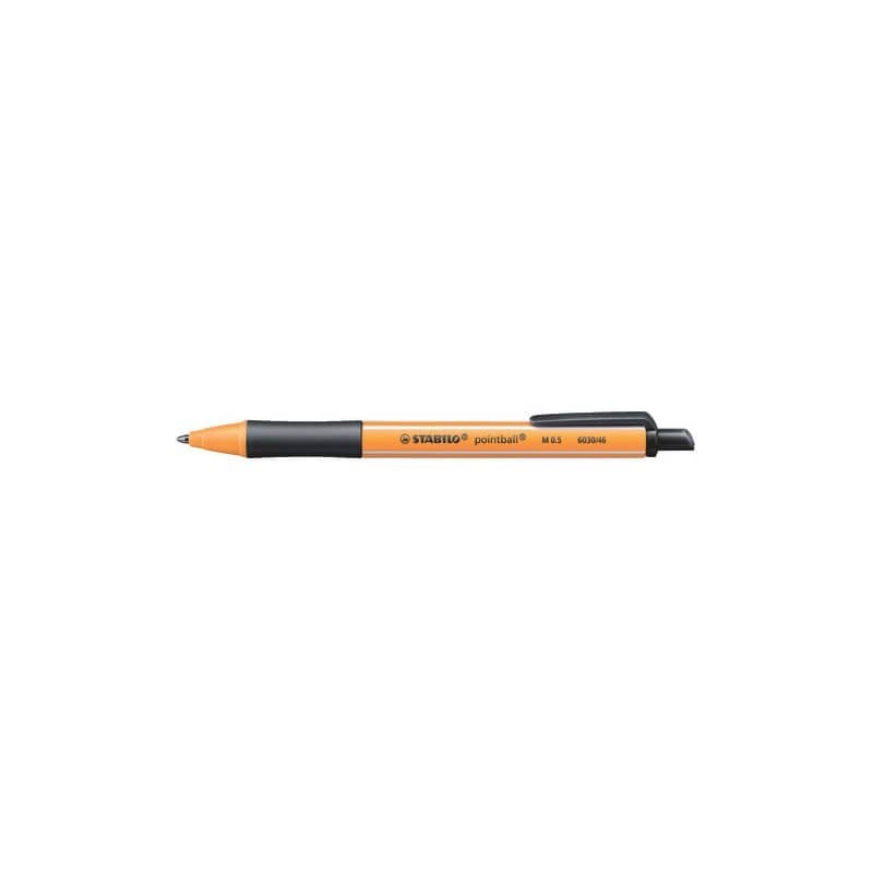 Penna a sfera a scatto Stabilo Pointball  0,5 mm nero 6030/46 (Conf.10)
