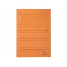 Cartelline con finestra Exacompta Forever® A4 cartoncino 120 g/m² arancio conf. da 100 - 50104E