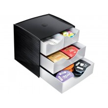 Cassettiera da tavolo CEP Take a break 4 cassetti 18,5x18,6x17,5 cm nero 1082110561