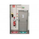 Adesivi Segnalatori CEP uscita d'emergenza PVC 700x350 mm. sp 0,2 mm verde - 1701020031
