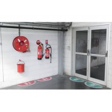 Adesivi Segnalatori CEP uscita d'emergenza PVC 700x350 mm. sp 0,2 mm verde - 1701020031