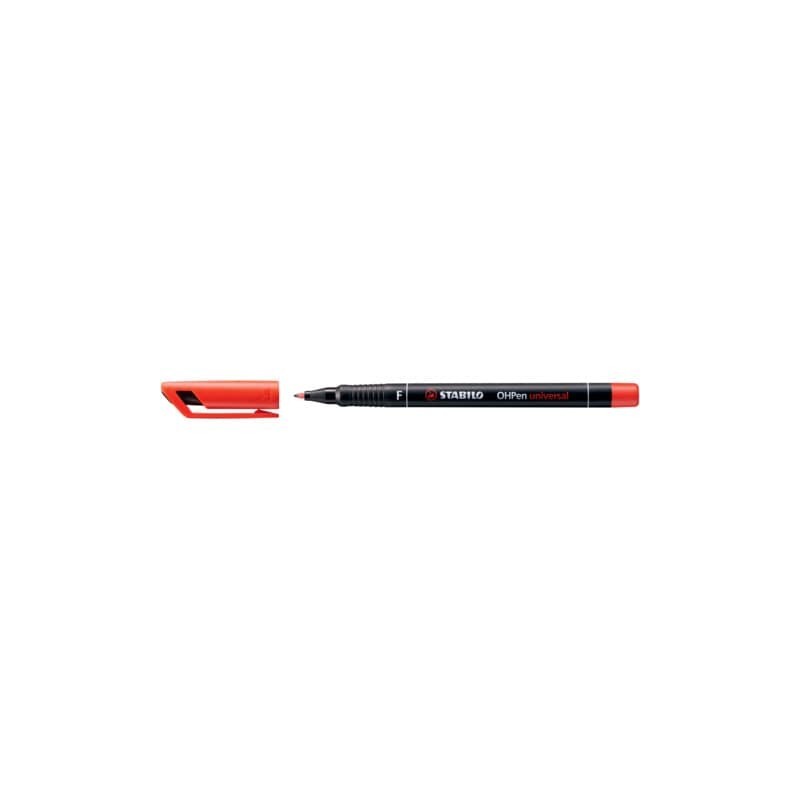 Penna Stabilo OHPen universal Fine (F) 0,7 mm rosso 842/40 (Conf.10)