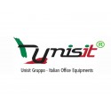 Sedia operativa girevole Unisit Jupiter JUBRG Eco smart - base grigia - rivest. ignifugo blu - con braccioli - JUBRG/IB