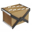 Supporto per cartelle sospese LUXOR 39 cm forma a X avana 41x32x27 cm 10 cartelle - LUXOR 4 AV 10 P1