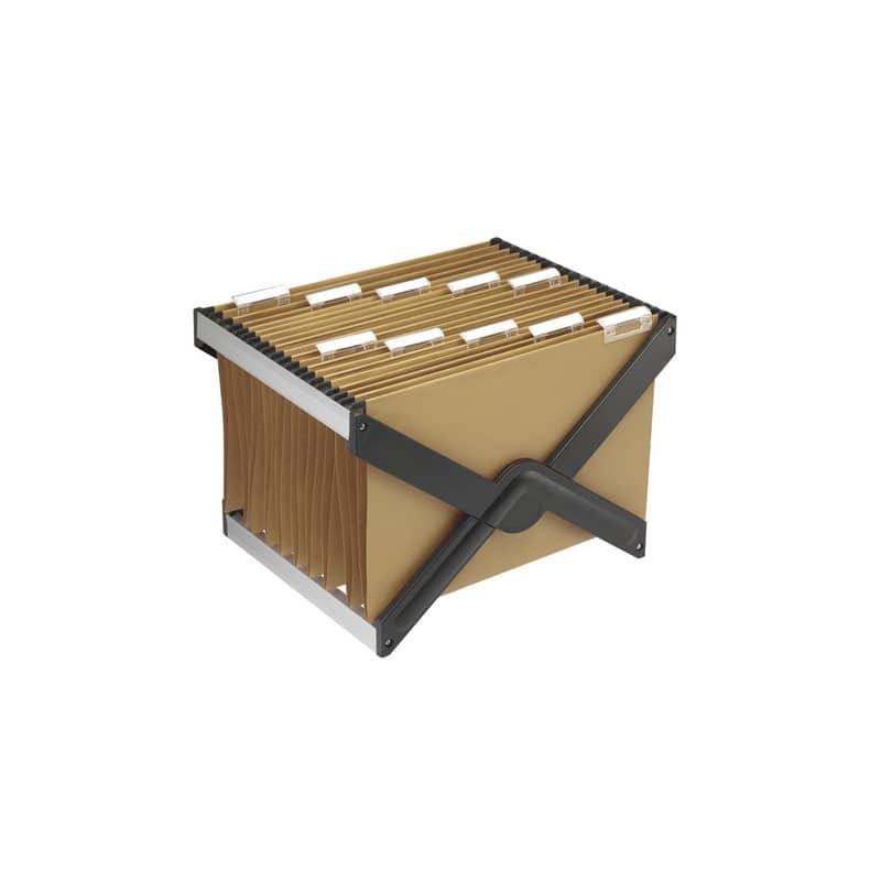 Supporto per cartelle sospese LUXOR 39 cm forma a X avana 41x32x27 cm 10 cartelle - LUXOR 4 AV 10 P1