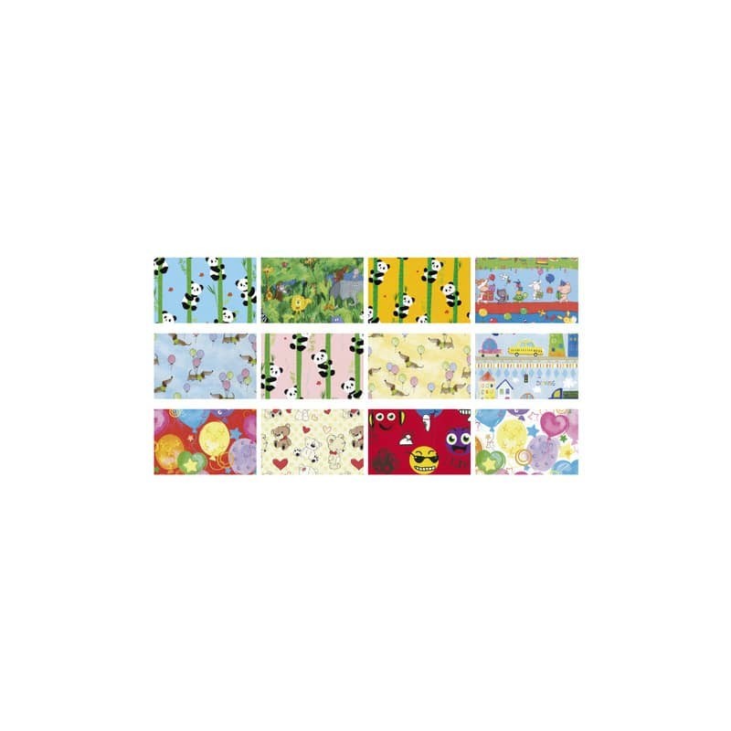 Carta da regalo in fogli Rex-Sadoch Raso Bimbi 70x100 cm assortiti Conf. 100 pezzi - R4407GEN