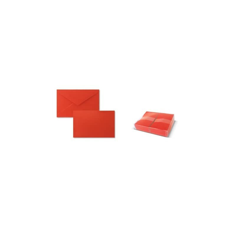 Biglietti con busta Ellebi - Sadoch Dresda "formato 9" 9x14 cm rosso Conf. 100 pezzi - 8319R