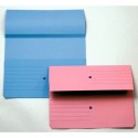 Cartelline con tasca 4Mat A4 in carta woodstock 225 g/m² dorso 3 cm blu conf. da 10 pezzi - 3240 01