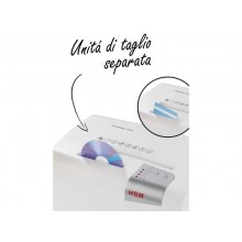 Distruggidocumenti uso moderato HSM SHREDSTAR X13 - P-4 - 23 L - taglio a frammenti 4x37 mm bianco/argento 1057121